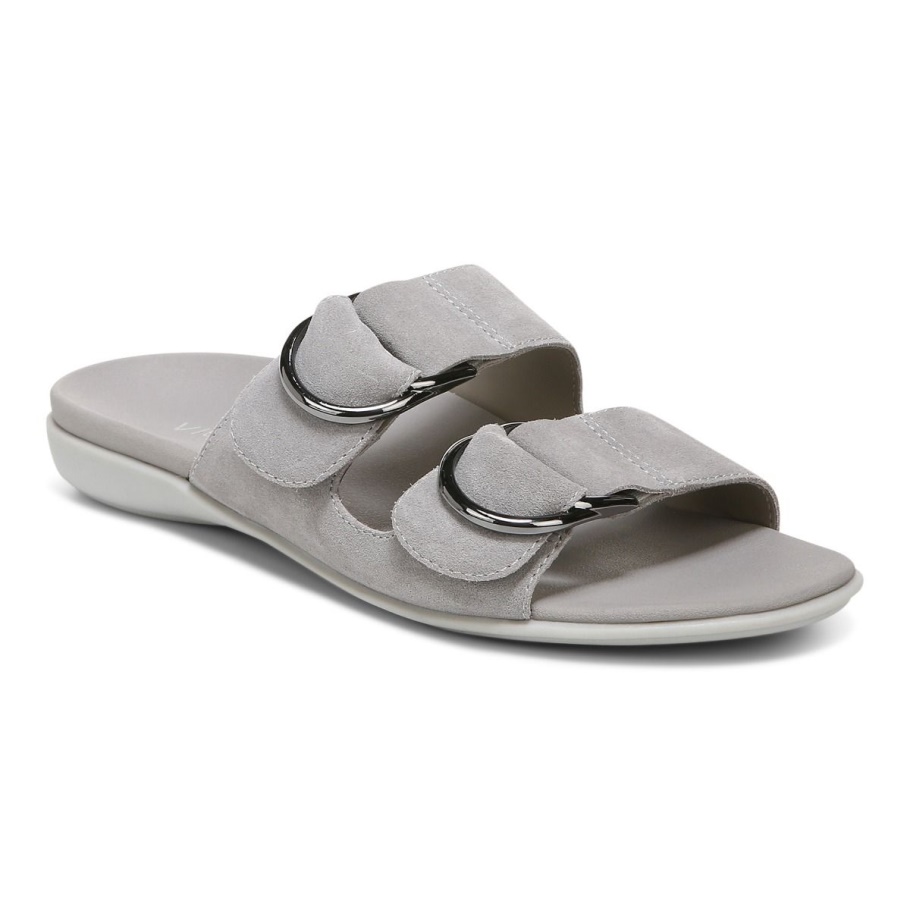 Corlee Slide Sandalia Vionic Gris Claro