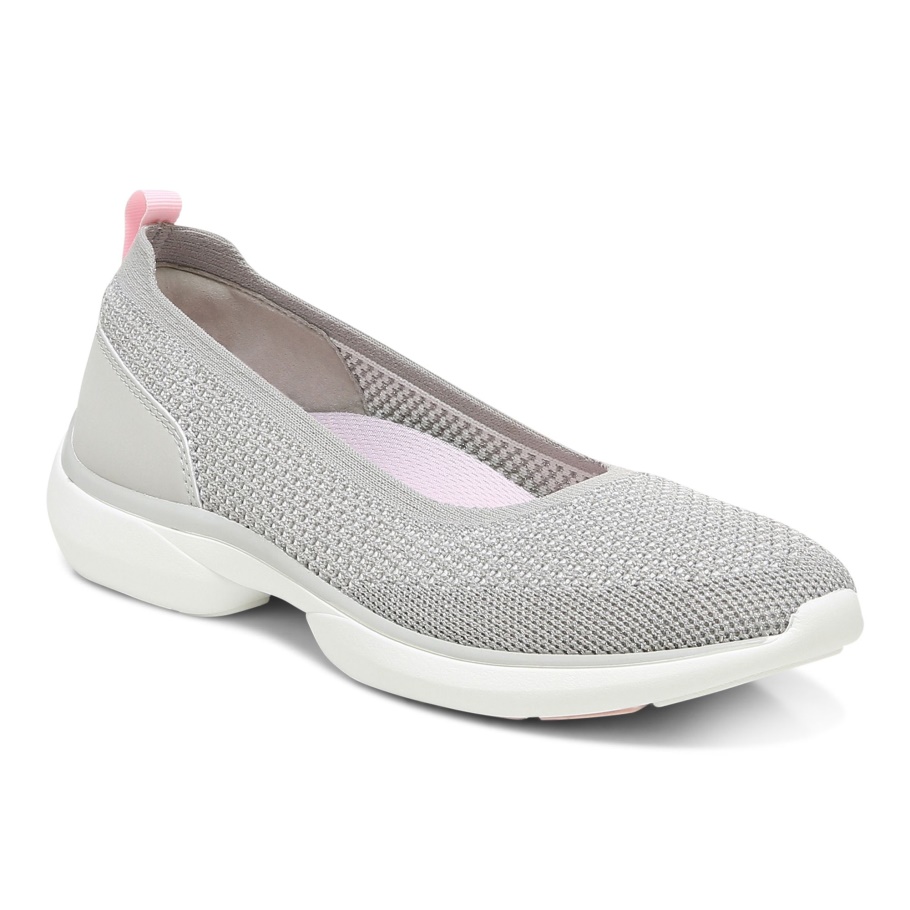 Zapatilla Sin Cordones Kallie Gris Metalizado Vionic