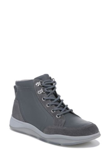 Vionic Cuero Gris Carbón Whitley Chukka Tops Altos