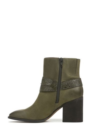 Botines Vionic Nubuck Aceite De Oliva Verde Carnelia